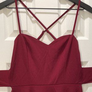 Red Swing Dress with Sash and a Low Back